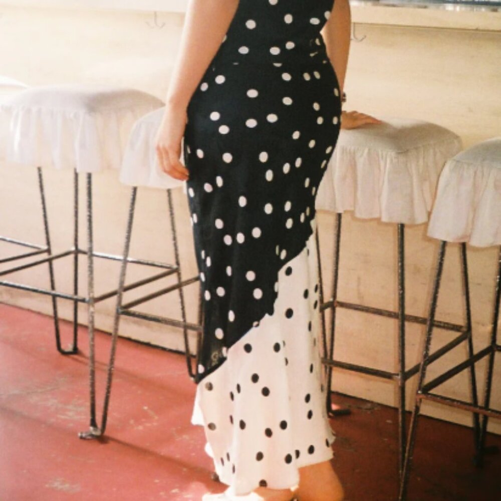 Lily Skirt Lisa Says Gah Black White Dot - Picture 3 of 5